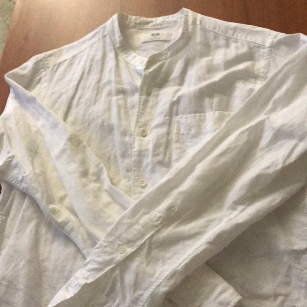 Linen shirt “mandarin collar”